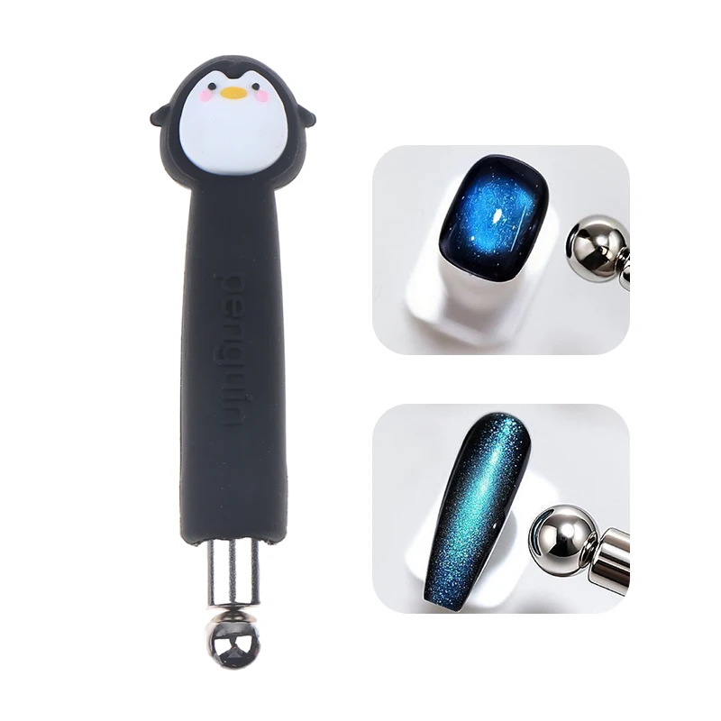 

Penguin Strong Magnet Stick Nail Art Magnetic Rod For Cat Eye Gel Polish Manicure - Creative Penguin Nail Tool!