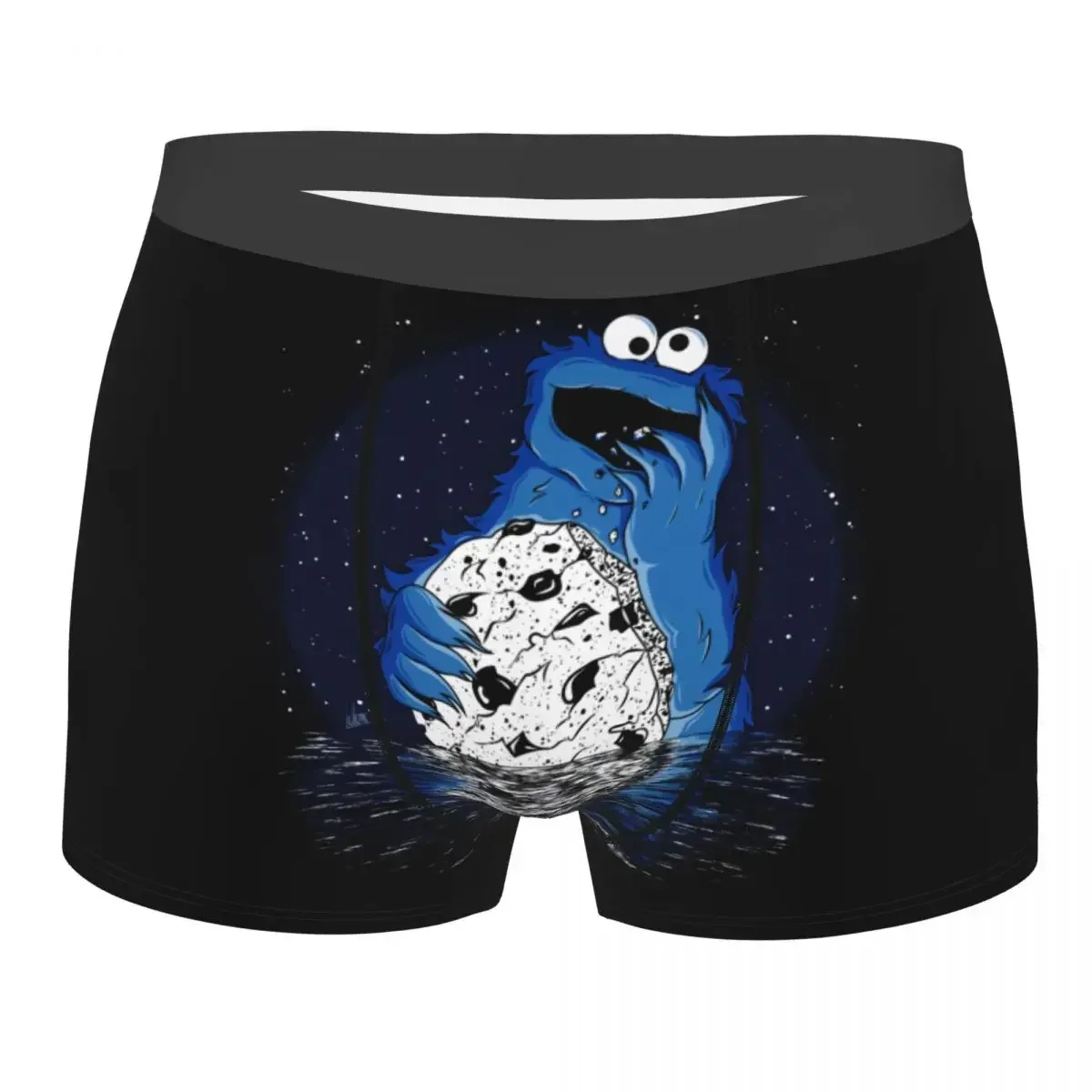 Custom Novelty Cookie Moonlight Boxers Shorts Panties Male Underpants Stretch Sesame Street Briefs Underwear