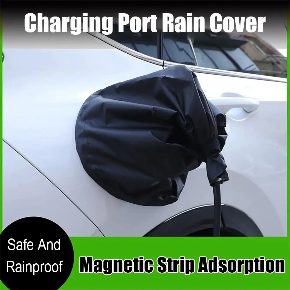 Capa Magnética para Porta de Carregamento de Veículos Elétricos, Impermeável, à Prova de Poeira, Proteção Solar, Protetor de Carregador de Carro Elétrico, Capa Dobrável para Conector de Carregamento