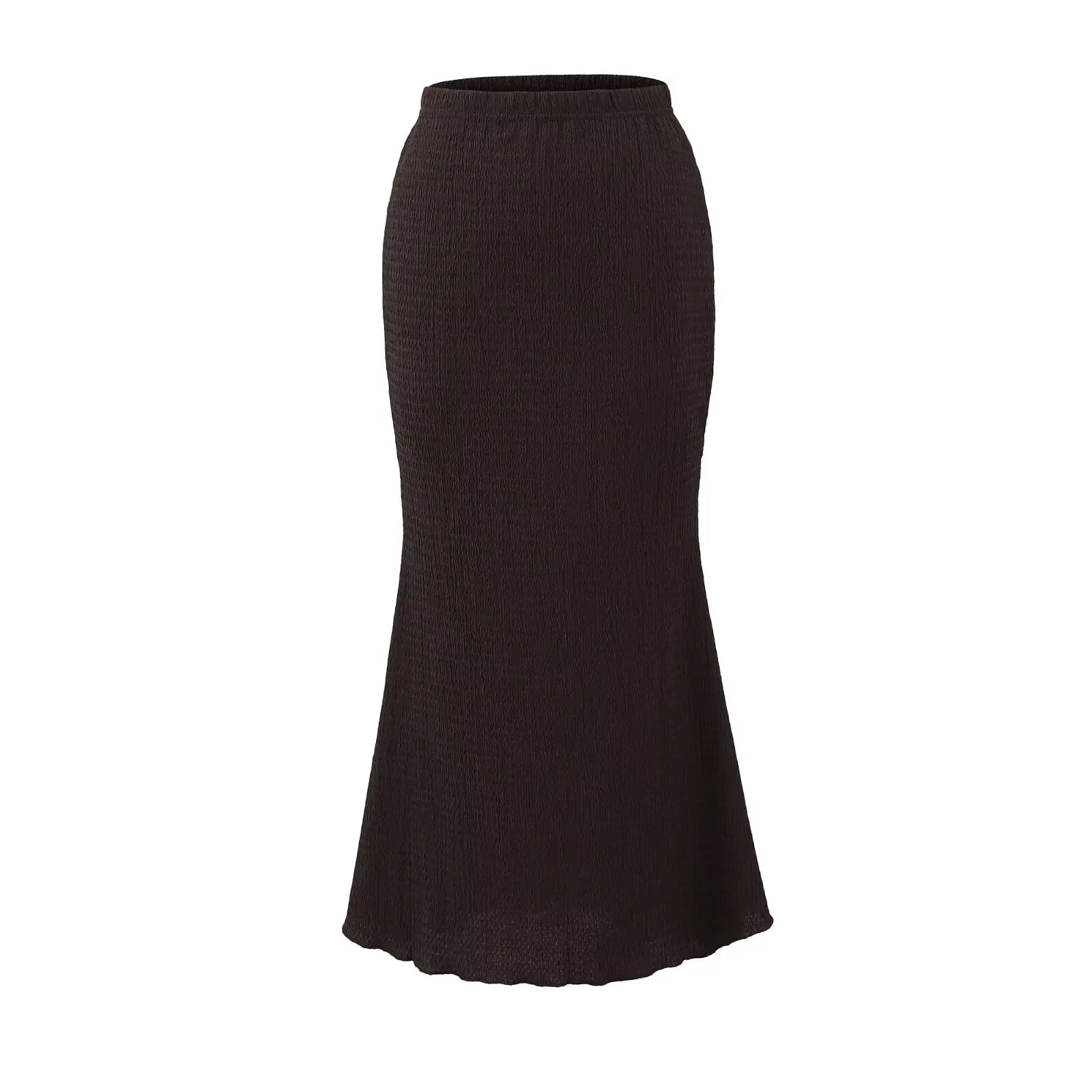 تنورة نسائية عالية الخصر ذات ذيل رفيع وقصة ضيقة ومطاطة كاجوال للشارع بلون نقي ومتعددة الاستخدامات تنورة للجسم للسيدات #5