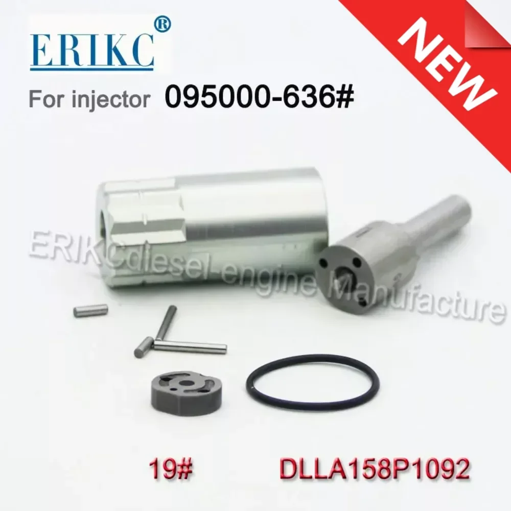 

ERIKC 095000-6363 Ремонтный комплект Dlla158p844 сопло Dlla158p1092 и 19 # для форсунки общей топливной магистрали 095000-6360 (8-97609788-3)