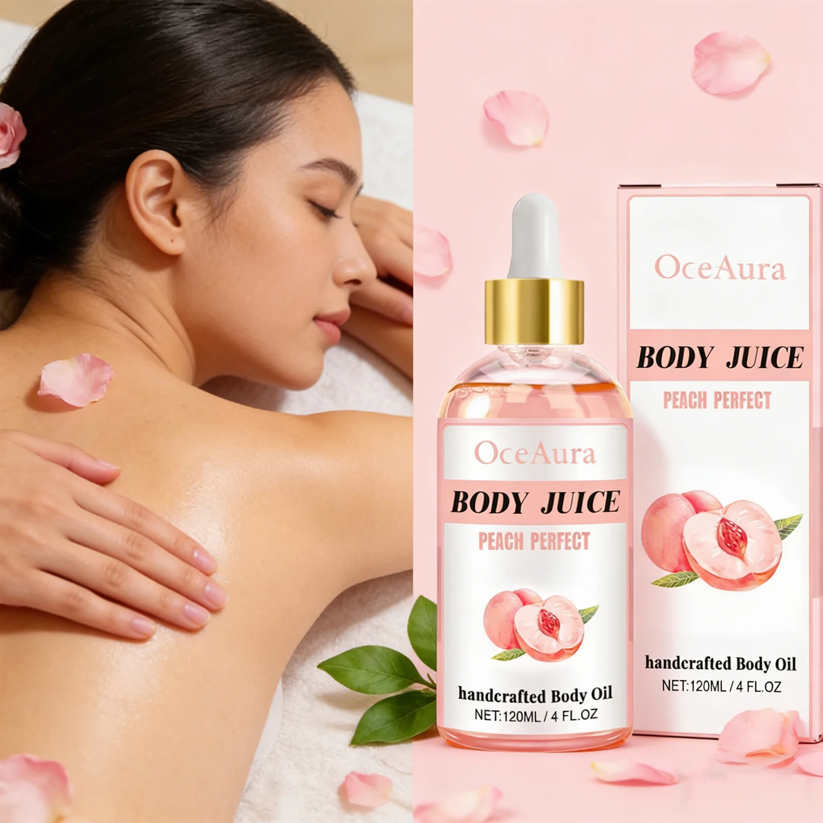 

OCEAURA 120ml Handcrafted Body Oil Enhance SkinElasticity Wrinkle Remover CelluliteMassage Care Refreshing Rosemary LiftBody Oil