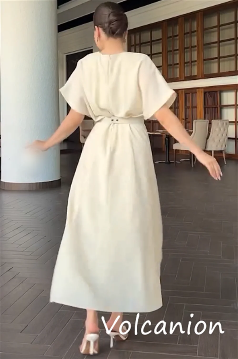 Personalizado de alta qualidade jérsei faixa botão a linha colher pescoço midi vestidos sob medida ocasião requintado simples