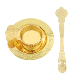 HTISOK Orthodox Cross Eastern Church Orthodox Holy Oil Ceremonial Articles Metal ware Prayer Fountain Pen Gold Plating