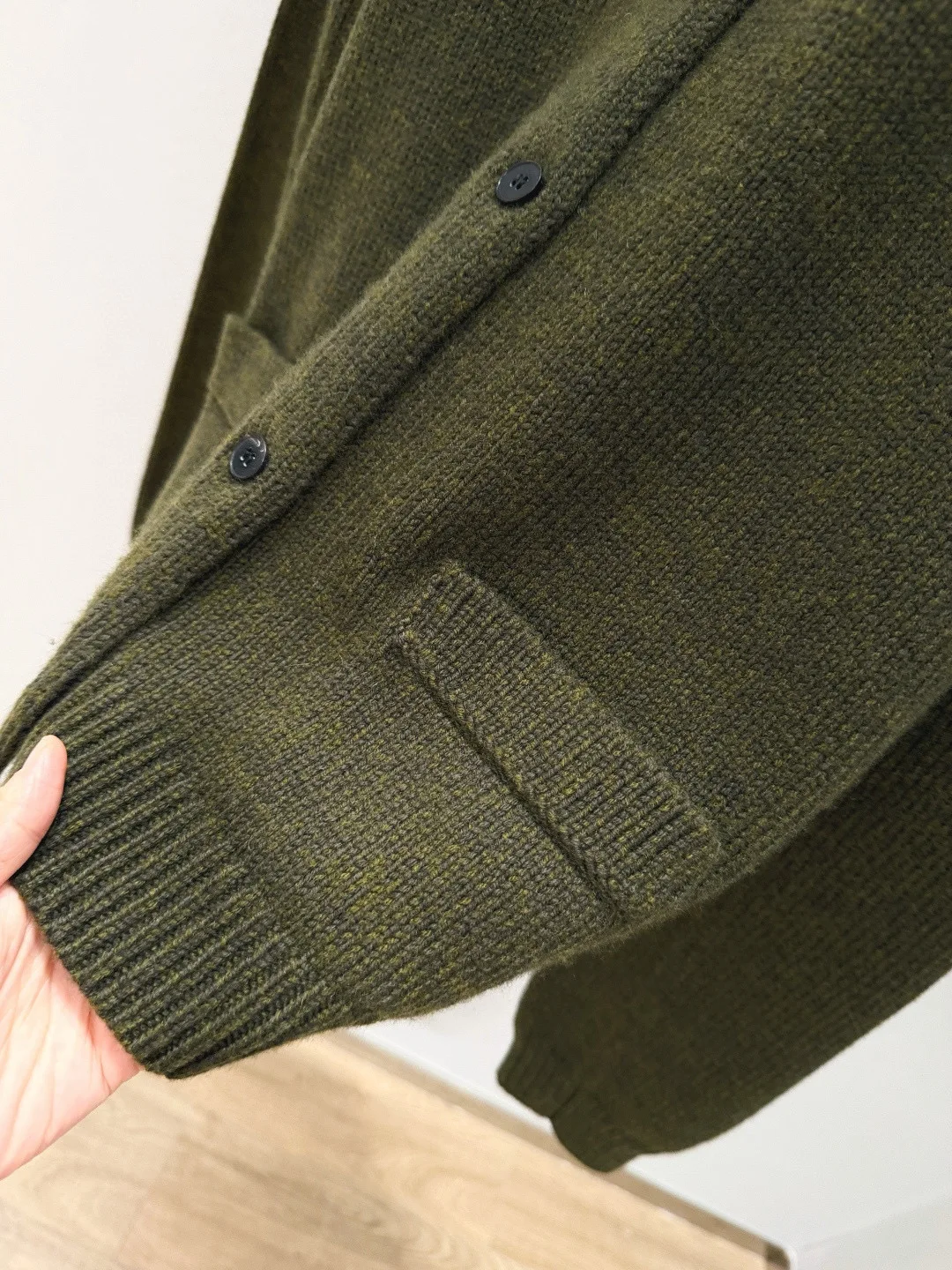 Women's 100% Wool Knitted Cardigan Turn-down Collar Tops Long Sleeve Chic Runway Designer Sweater Jumpers