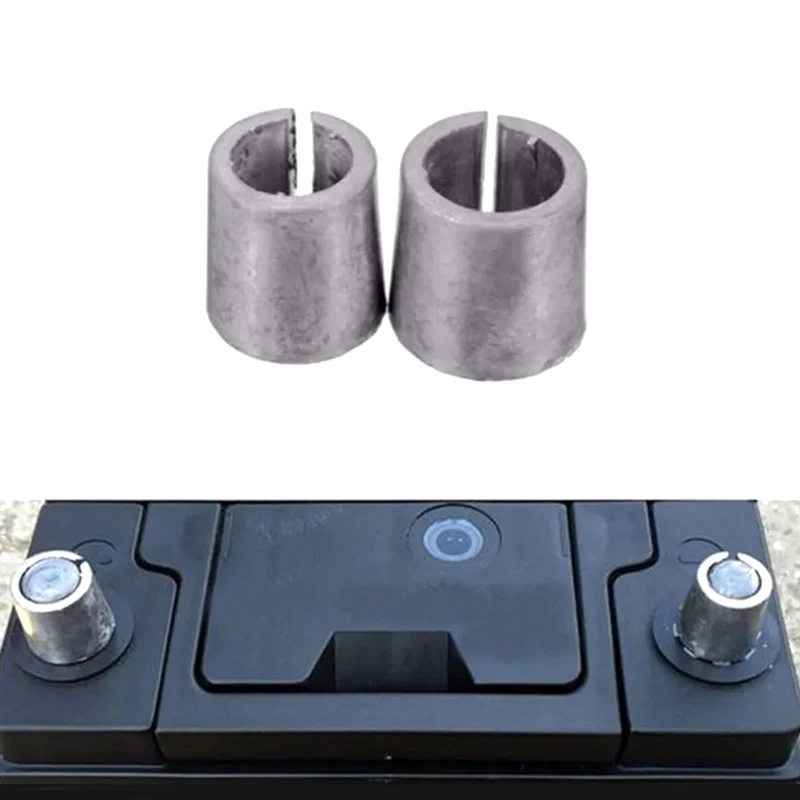 2pcs Car Battery Terminals Converters Post Adapters Sleeves Dpositive Negative Sides Post Battery Connections ​Adapters Supplied