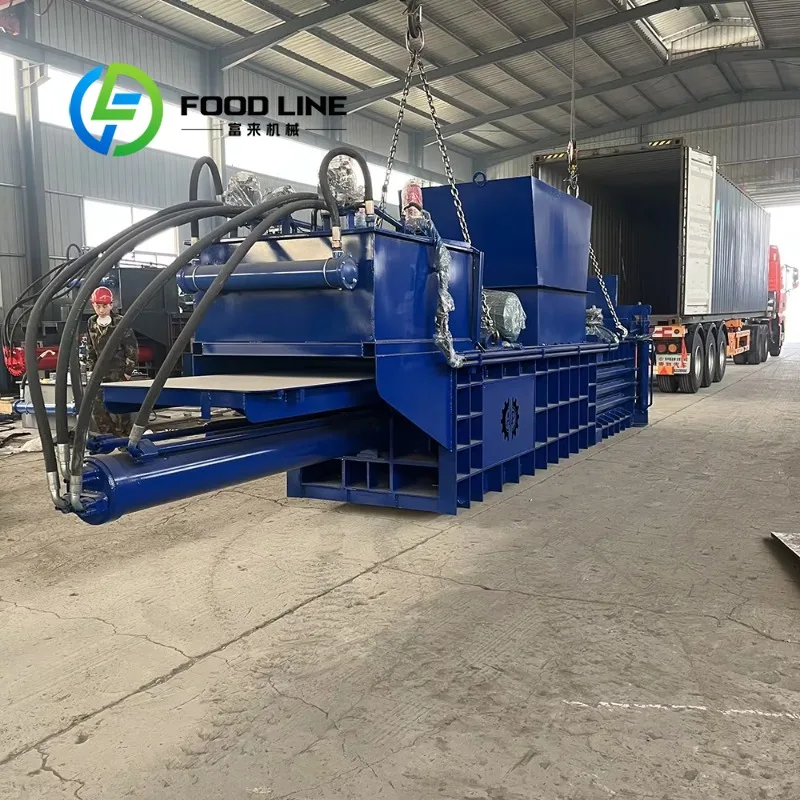 Horizontal Hydraulic Baler Noise Optimized Hydraulic Waste Baler Suitable For Indoor Factory Recycling Compacting Operation