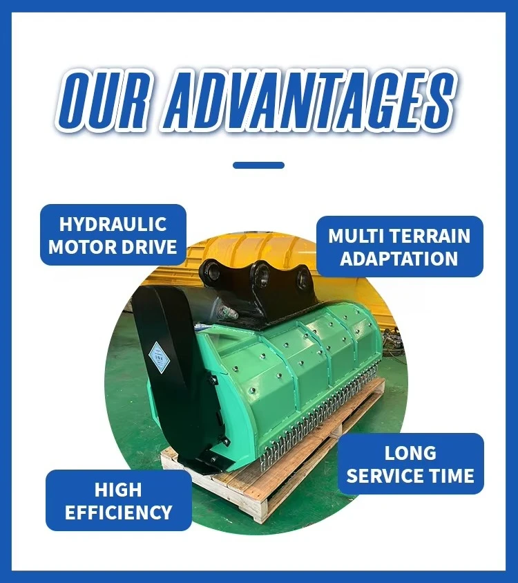 맞춤형 굴삭기 부품 잔디깎이 고효율 잔디 분쇄기 유압 플레일 모어 굴삭기 멀처