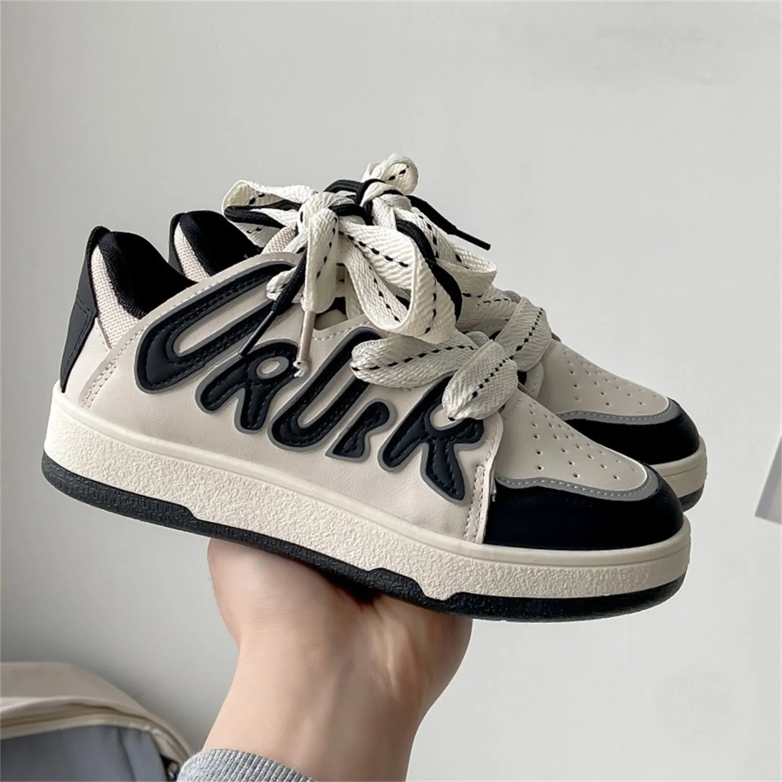 

Women Sneakers Platform Shoes Leather Patchwork Casual Sport Shoes Ladies Outdoor Running Shoes Zapatillas Mujer