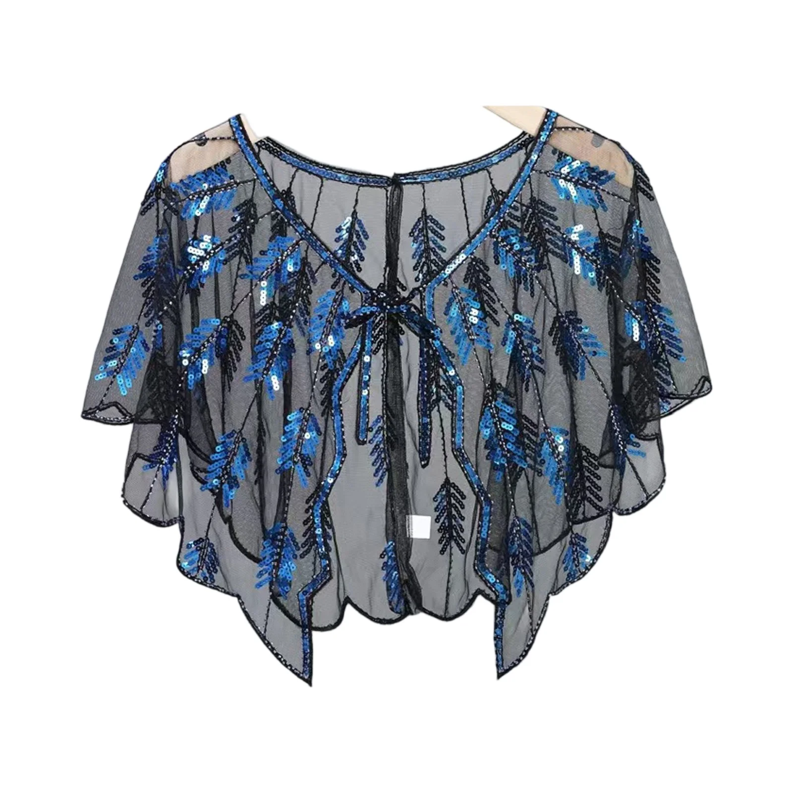 يلتف المرأة ورقة مطرزة ثوب مسائي ساحر أنيق فريد شال مساء فستان حفلة كرنفال عادية مطرز ريترو القمم #4