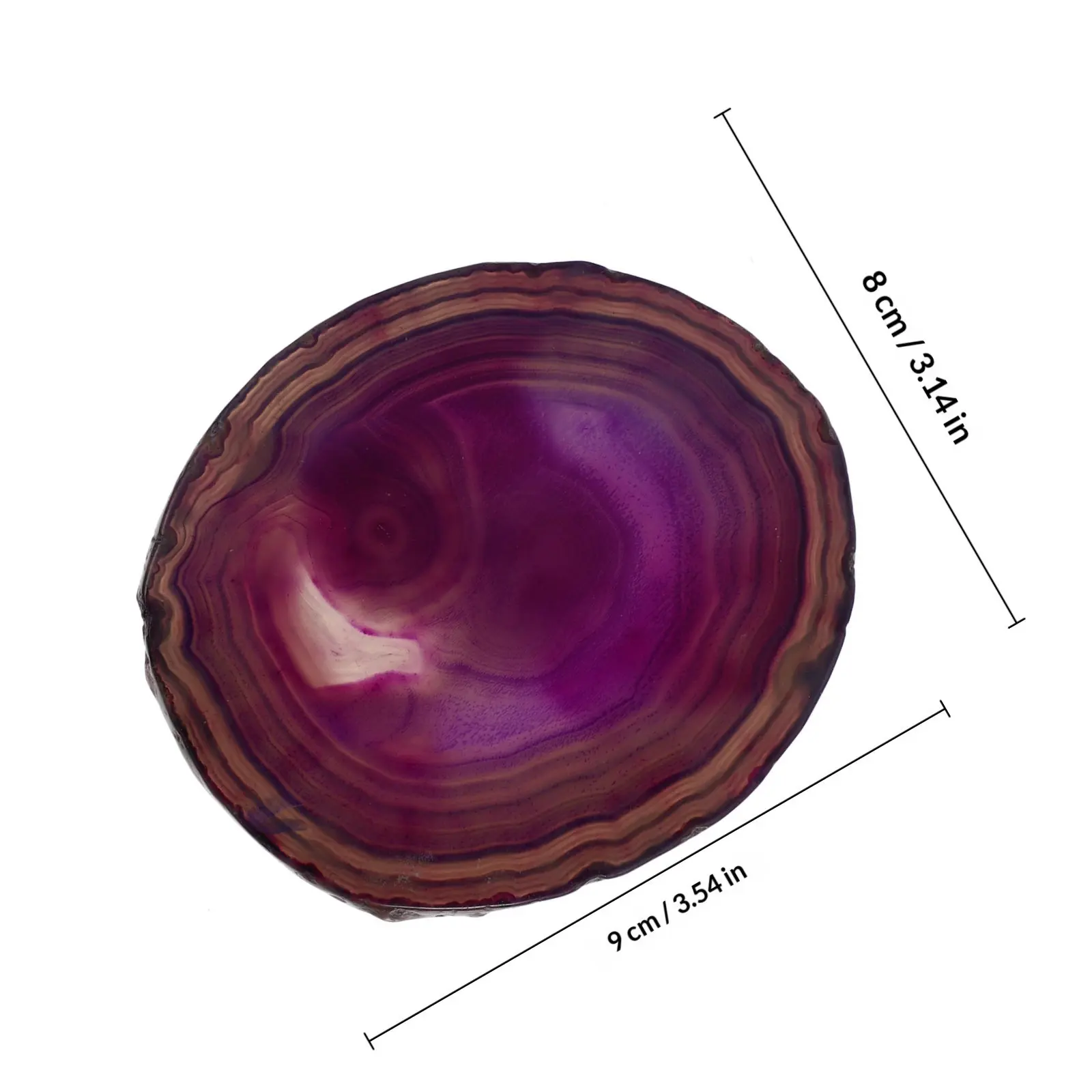 Agate Stone Coaster Natural Round Creative Wine Cup Mat Home Office Desktop Ornament Heat Resistant Absorbent Cup Pad - view 2