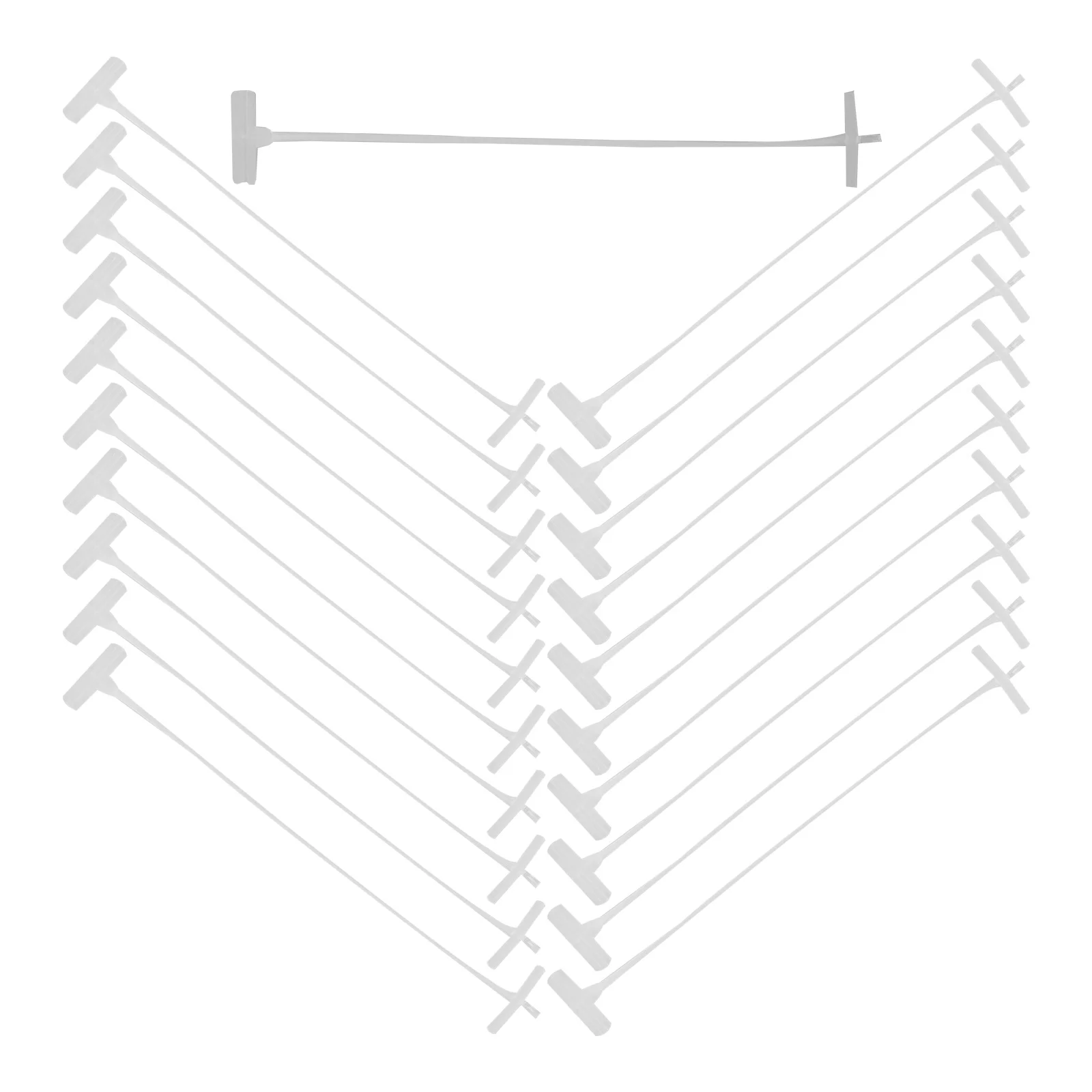 

5000 White 5cm PP I-shaped Glue Needle for Clothing Tags Price Tag Fasteners Apparel Hanging Accessories