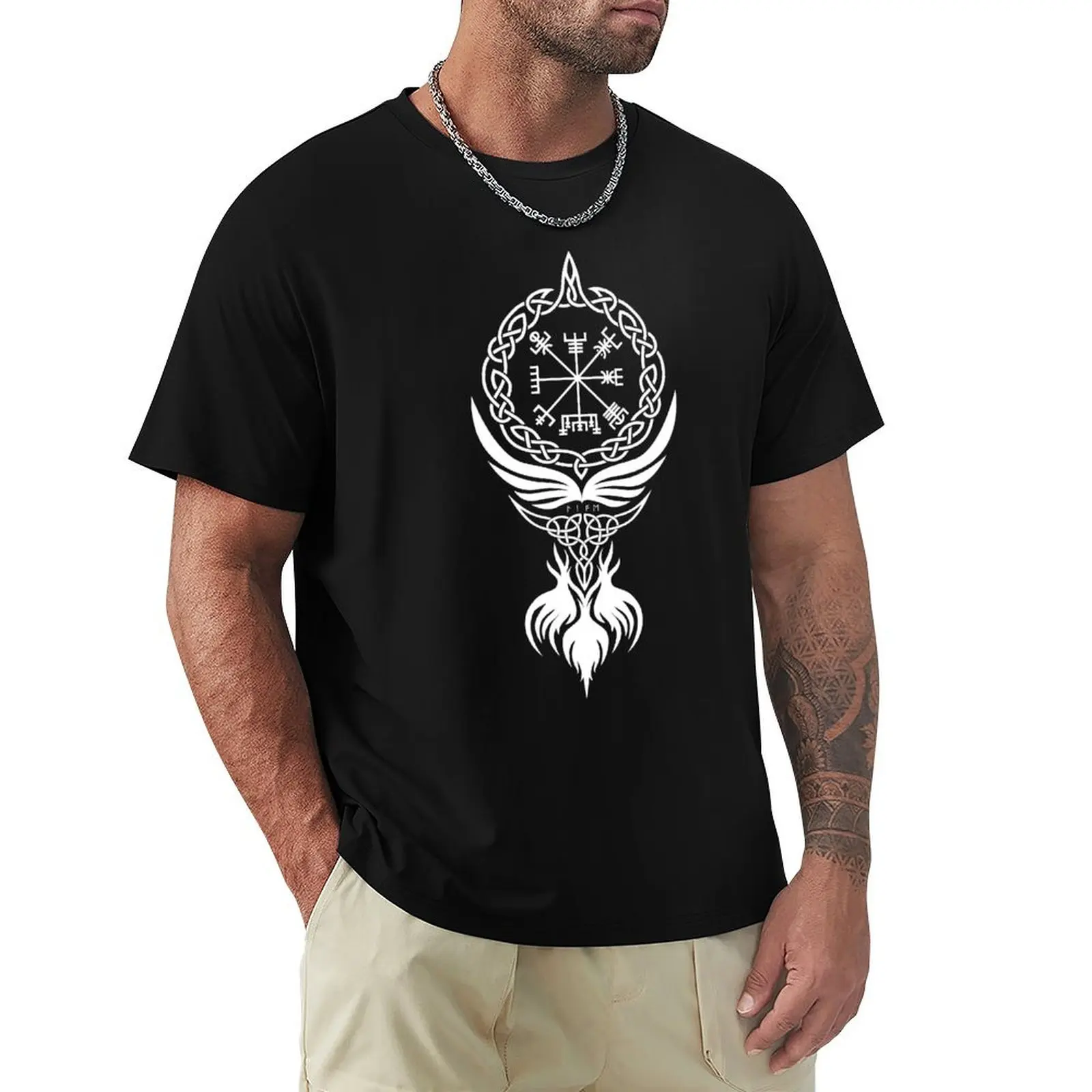 Vegvisir Old Norse Rune T-Shirt korean fashion shirts graphic tee boys whites cheap stuff graphic tees men