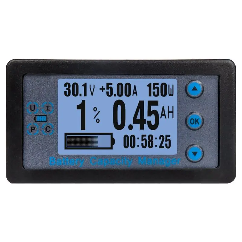 

ABHY-100A Bluetooth Coulometer Battery Capacity Tester Ammeter Voltmeter With 2.4Inch LCD Screen For Electric Car RV
