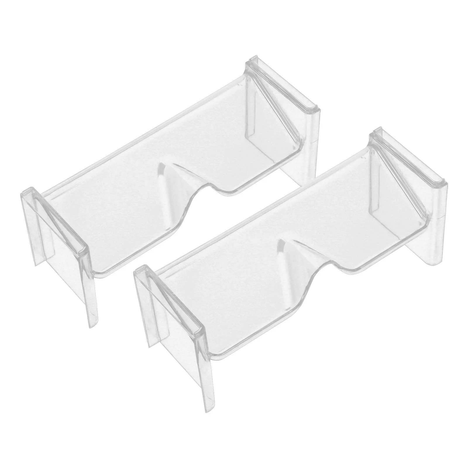 

2 pcs Transparent Eyeglasses Storage Rack Clear Glasses Display Holder Space Saving Desktop Organizer For Office Home Sunglasses