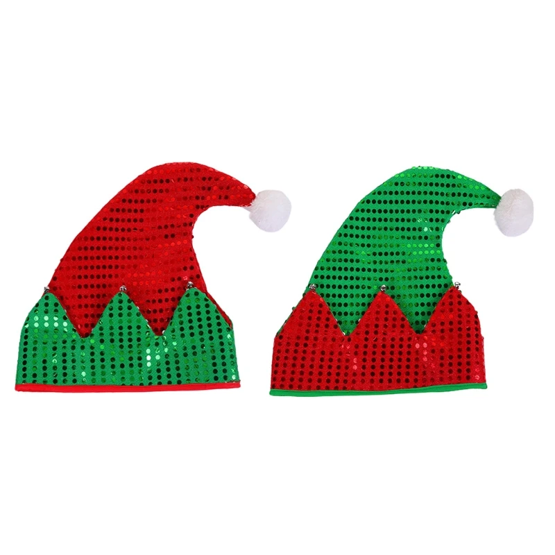 

MXMB Red/ Green Santa Hat Christmas Hat Funny Party Hats for Xmas Holiday Theme Hat