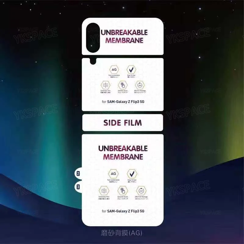 Vorder- und Rückseite Mattierte Hydrogel-Folie für Samsung Galaxy Z Flip 8 7 FE 6 5 4 3 HD Klare Weiche Displayschutzfolie Anti-Fingerabdruck – Detail 10