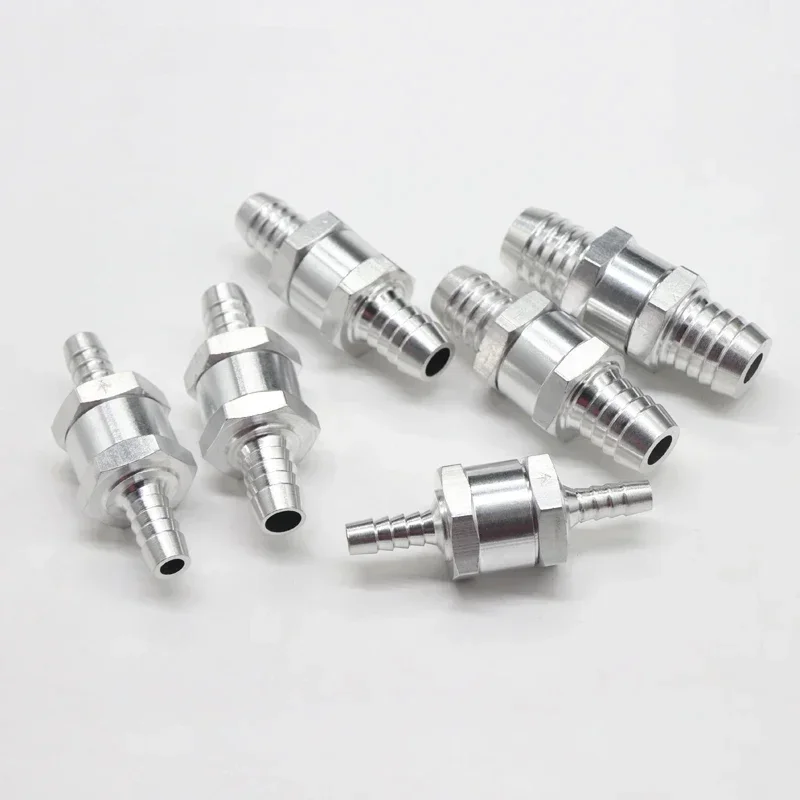 1pcs One Way 6/8/10/12/14/16mm Valves Aluminium Alloy Fuel Non Return Check Valve One Way Fit Carburettor