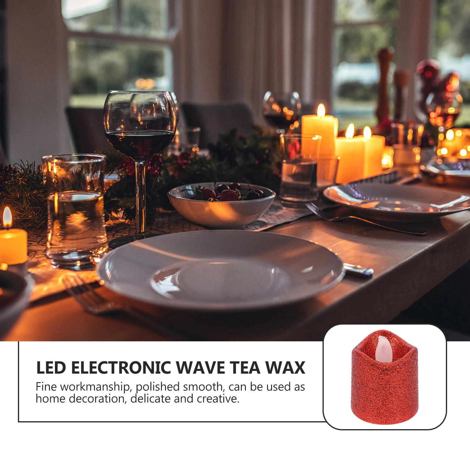 

24pcs Wave Lamp Smokeless Flameless Romantic Atmosphere LED Votive Mini Electric Candles Home Decor Craft LED Lighting