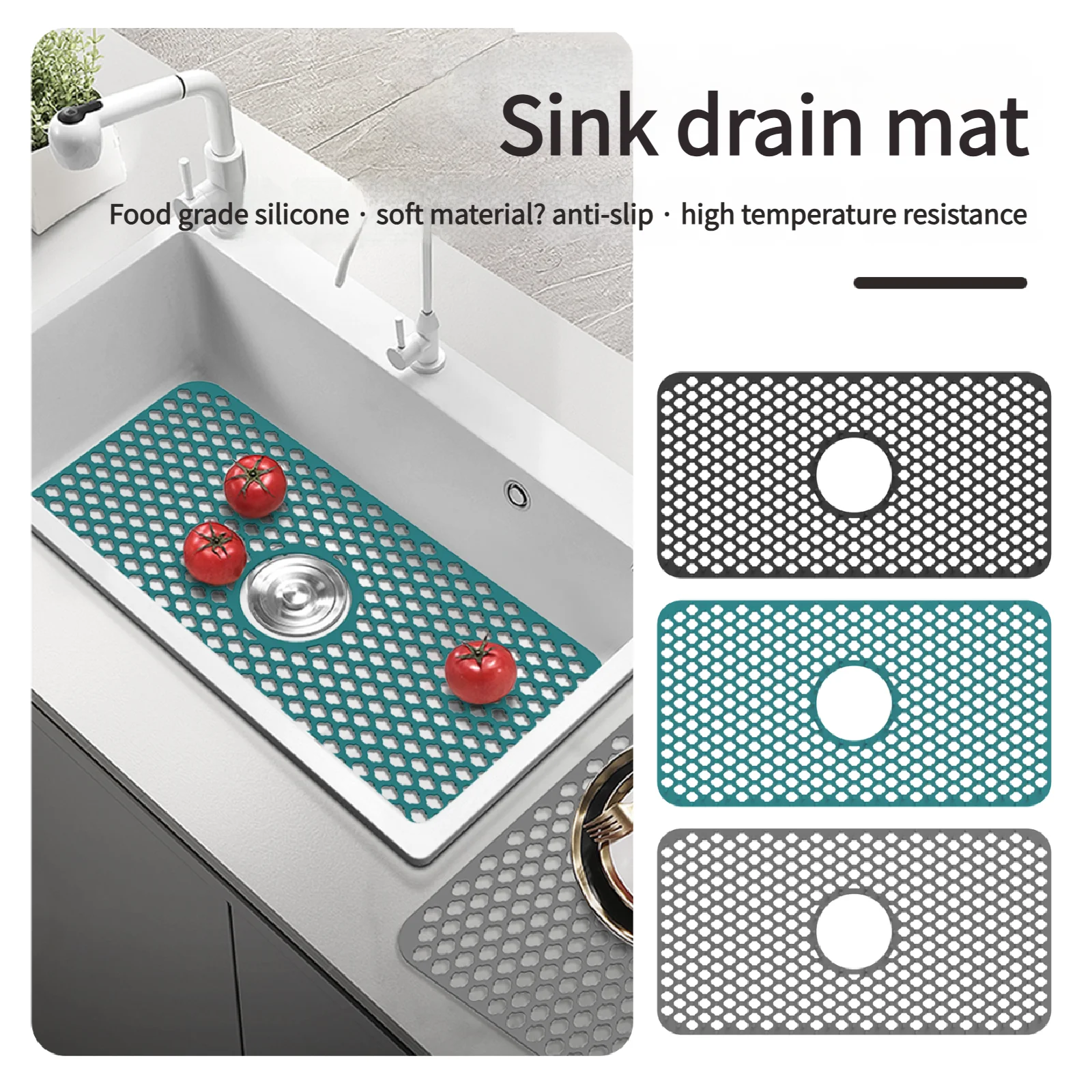 

72 см кухонный силиконовый коврик для раковины, защитные приспособления для кухонных раковин, нескользящая складная решетка для дна подставки для раковины в фермерском доме