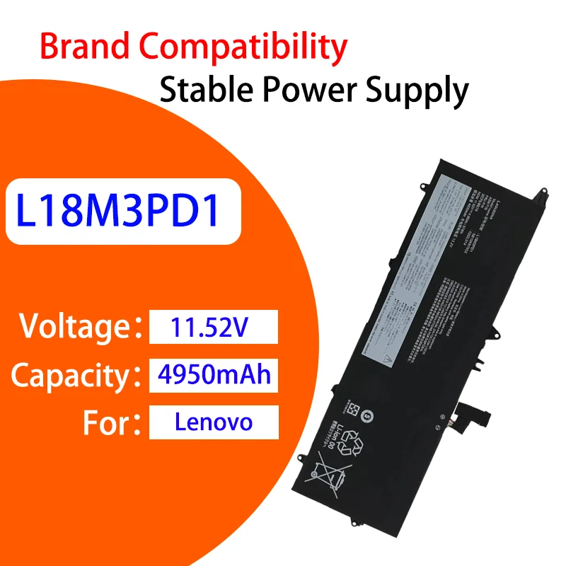 

Safe Stable Replacement Battery For Lenovo ThinkPad T490S T495S T14S Gen1 TP00105A TP00105D 11.52V 4950mAh Laptop Battery