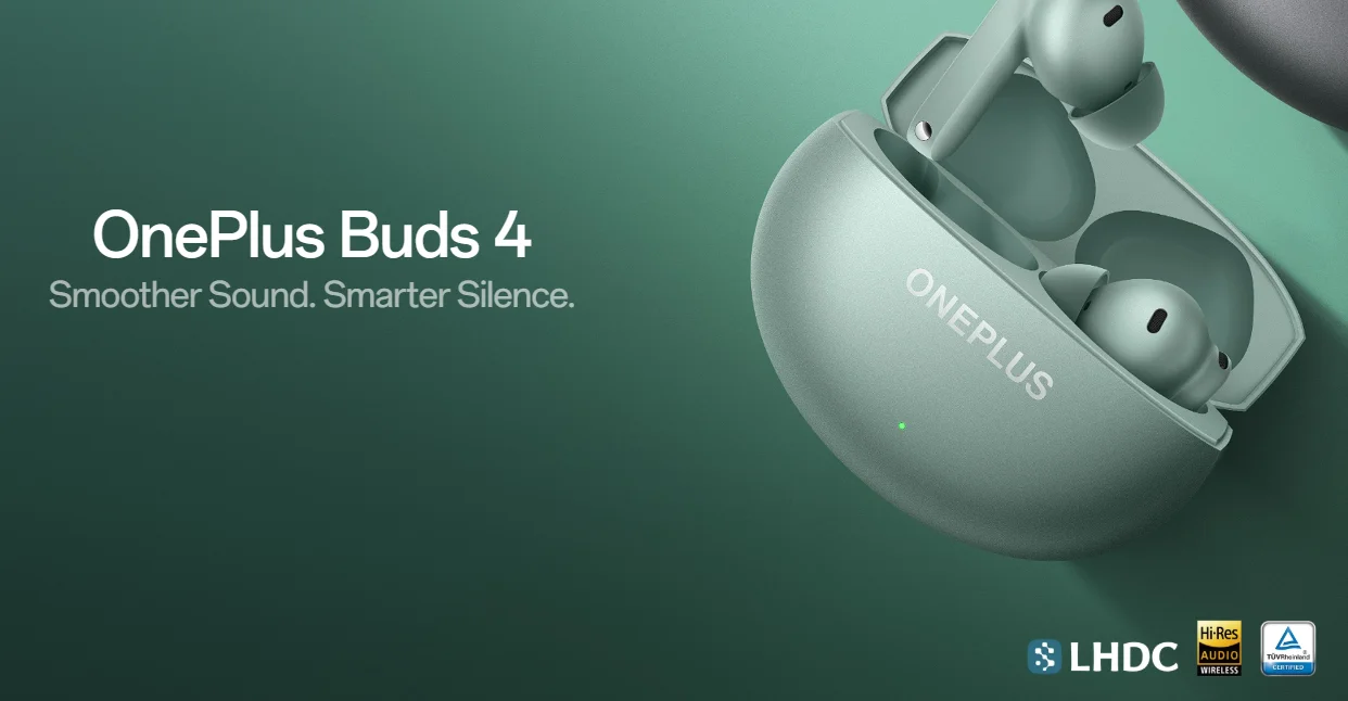 OnePlus Buds 4 Wireless Earphones Global Version 55dB Noise Cancellation Portable Earbuds LHDC 5.0 Bluetooth 5.4
