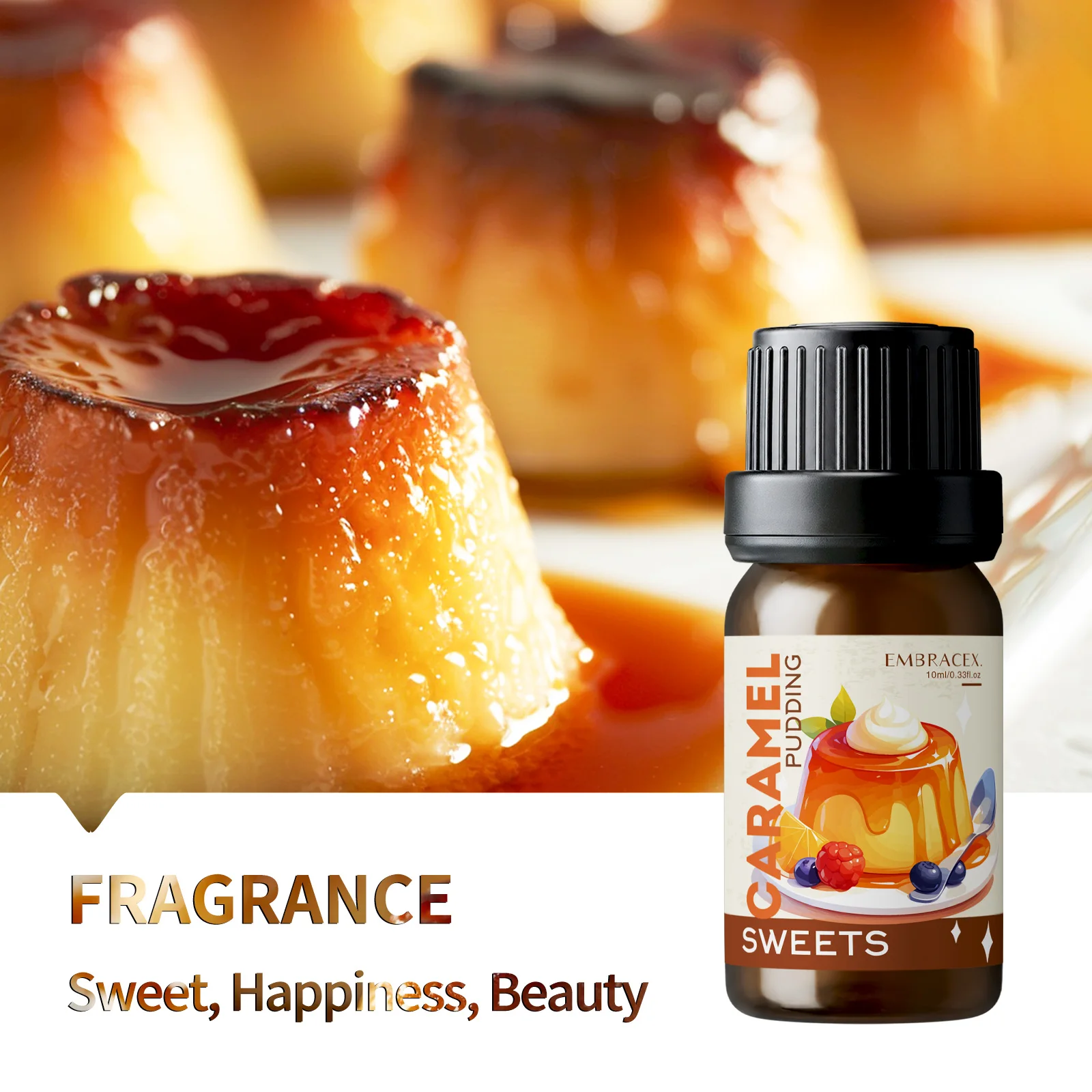 10ml Caramel Pudding Fragrance Oils For Candles,Humidifiers,Aroma Diffusers Gift Women