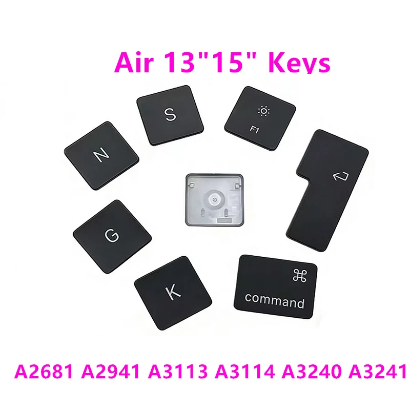 

Сменные индивидуальные колпачки для клавиш, черные, US/UK, для MacBook Air 13“ 15” A2681 A2941 A3113 A3114 A3240 A3241