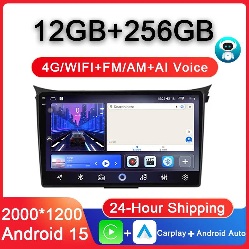 نظام ملاحة GPS لشركة Hyundai I30 Elantra GT 2011 - 2013 2014 2015 2016 سيارة أندرويد راديو تلقائي مشغل فيديو الوسائط المتعددة لا 2 din dvd