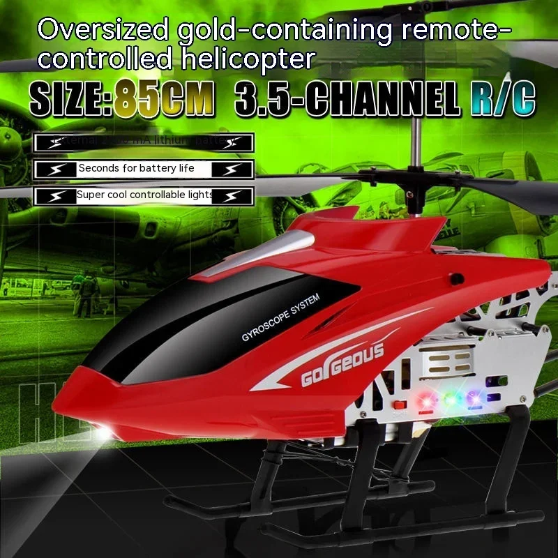 Dron súper grande de aleación de alta calidad con control remoto, helicóptero resistente a caídas, avión de carga, modelo de juguete, regalo