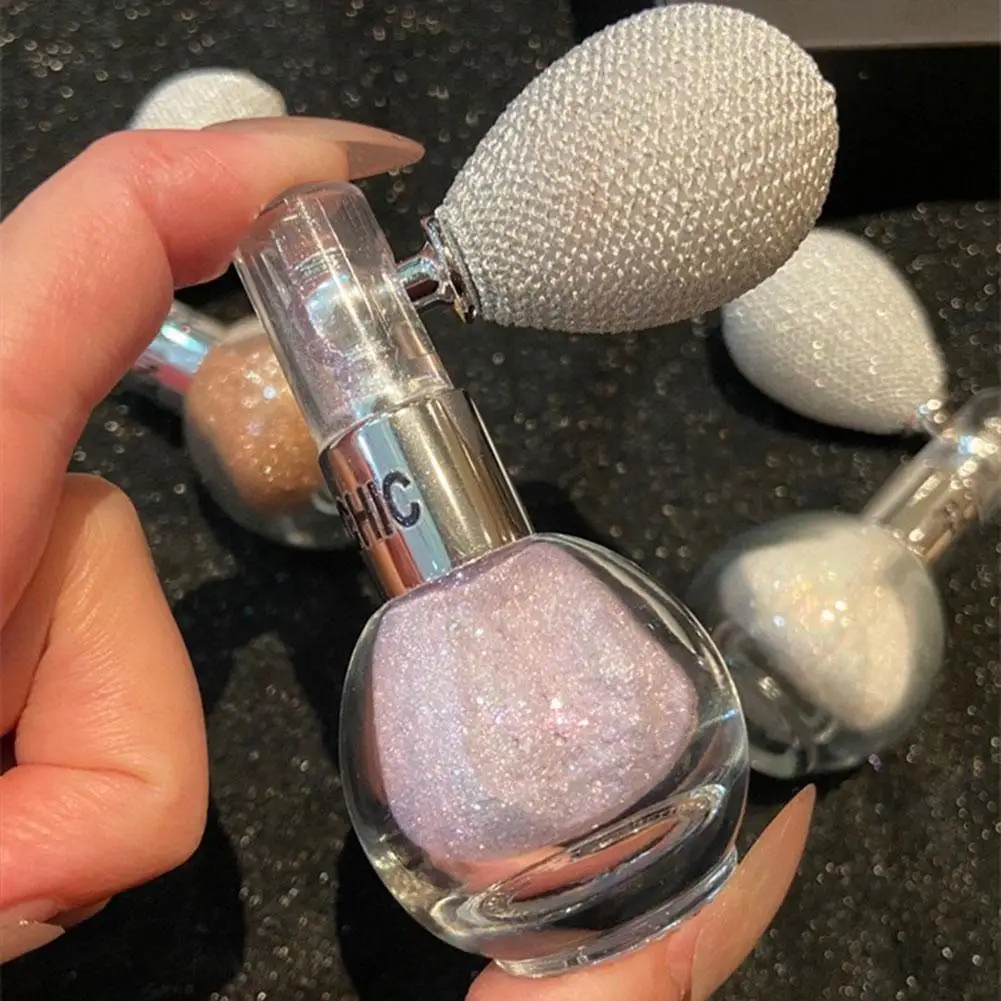 Poudre de surligneur en spray à paillettes, diamant, haute brillance, airbag, parfum, brillant, haute lumière, visage, corps, maquillage, cosmétiques