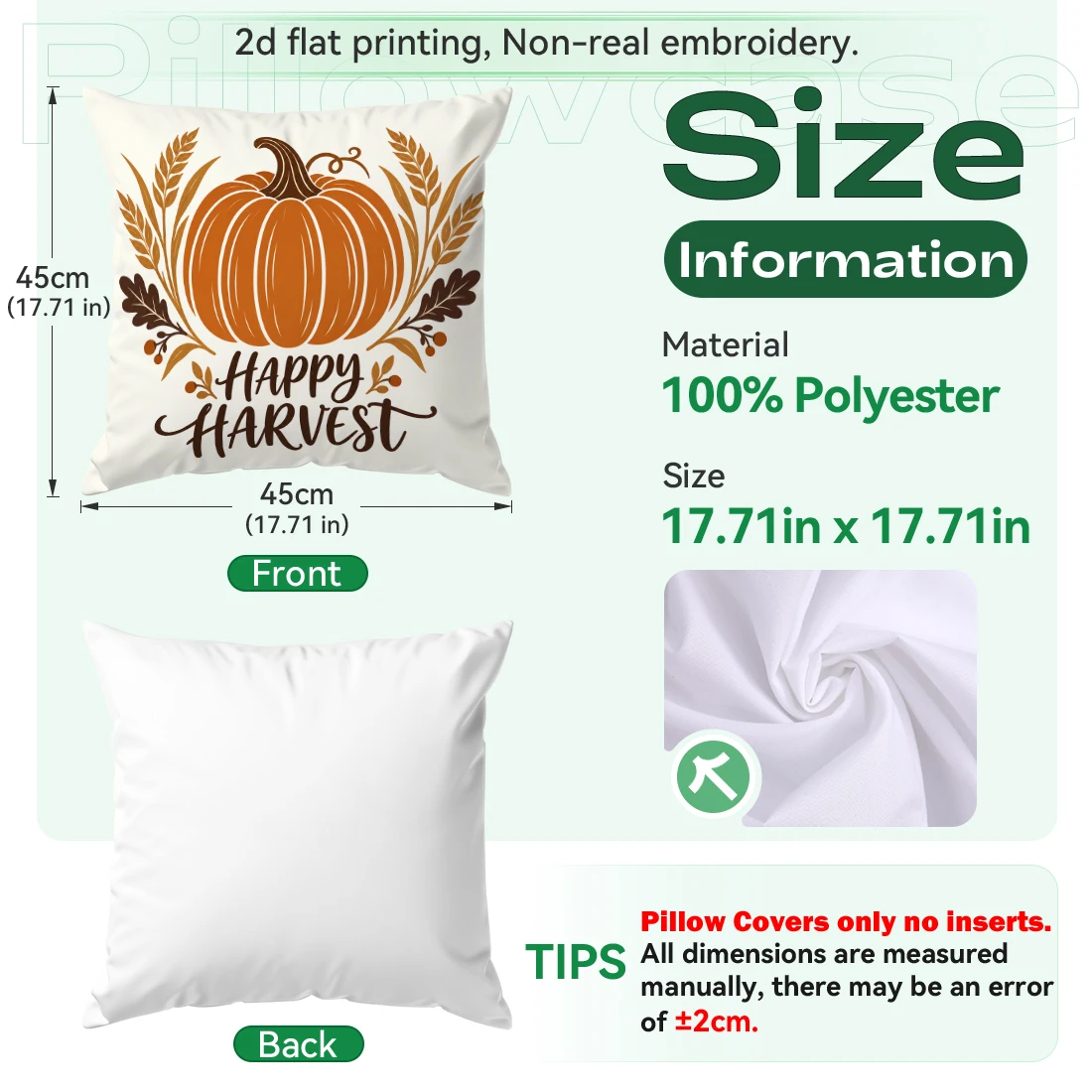 1/4pcs Thanksgiving Turkey Design Cushions Pillowcase Polyester Cushion Cover Throw Pillow Pillowcover Home Car Sofa Decor