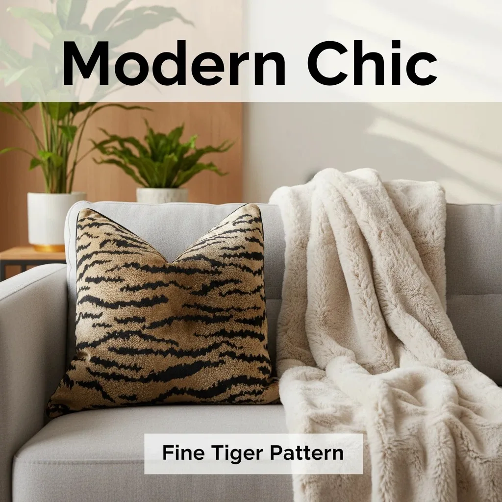 1pc Decorative Pillow Cover Luxury Thickening Tiger Leopard Pattern Fashion Pillowcase 30x50 45x45 50x50 High-End Cushion Cover