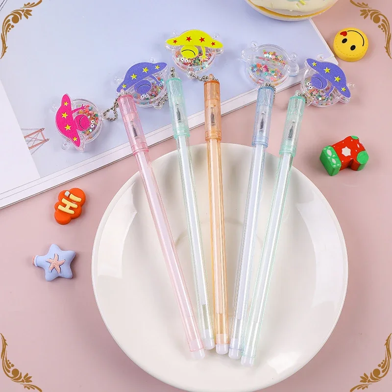 Wholesale Creative Student Neutral Water Pen Frog Star Sequined Pendant Fun Stationery Office Supplies School Supplies