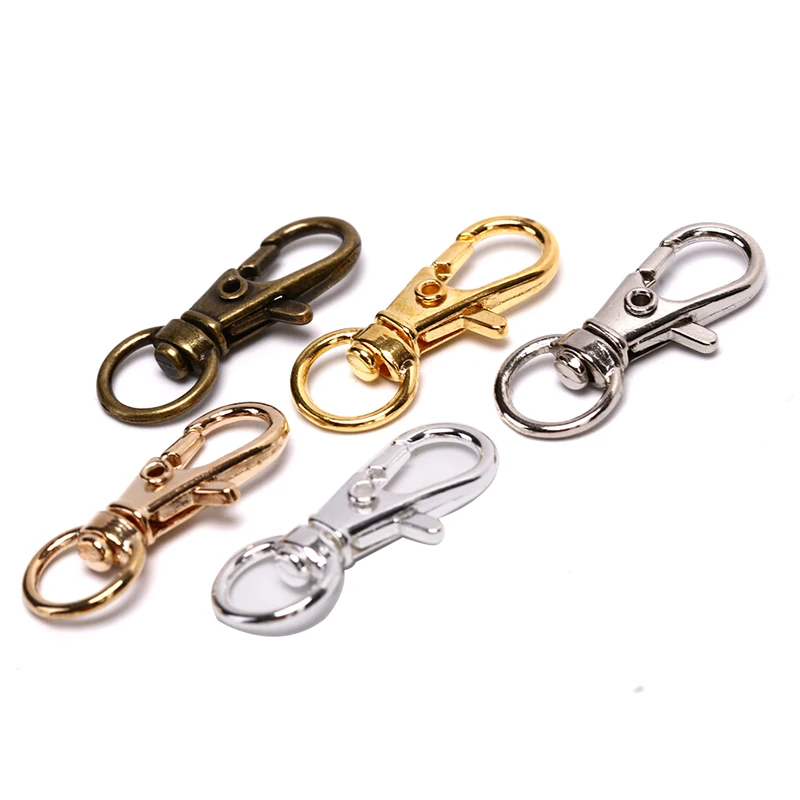 10pc Swivel Clips Snap Lobster Clasp Hook Key Ring Hooks DIY Jewelry Findings