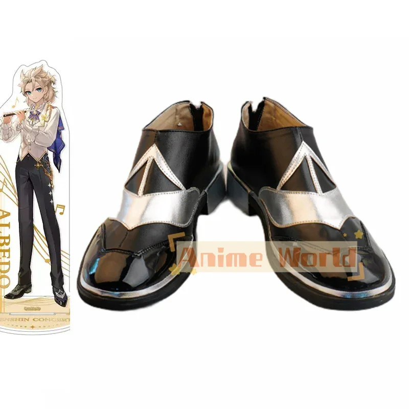 

Genshin Impact Albedo Concert Cosplay Shoes Halloween Carnival Boots Custom Made