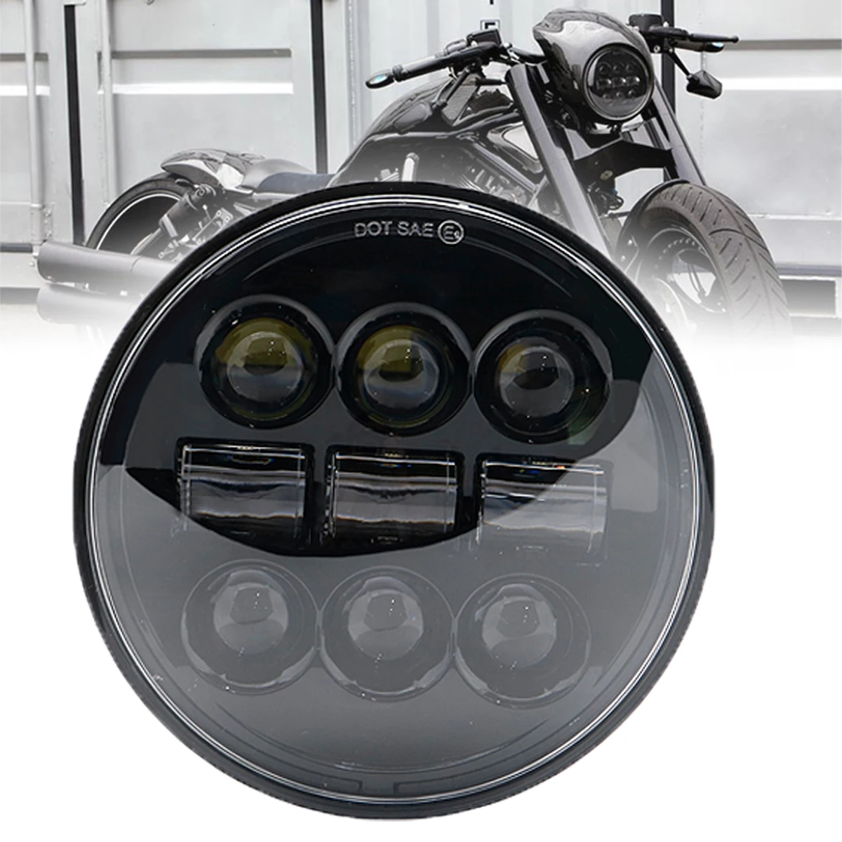 

Newest 5.75 Inch Motorcycle LED Headlight for Dyna Softail Sportster 883 XL883 FXCW 5 3/4" led DRL Projector motorbike headlamp