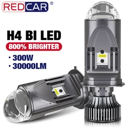2pcs H4 300W 30000LM Double Lens H4 LED Headlight Bulb Projector Lamp High/Low Beam High Low Beam Light Bulb Canbus No Error