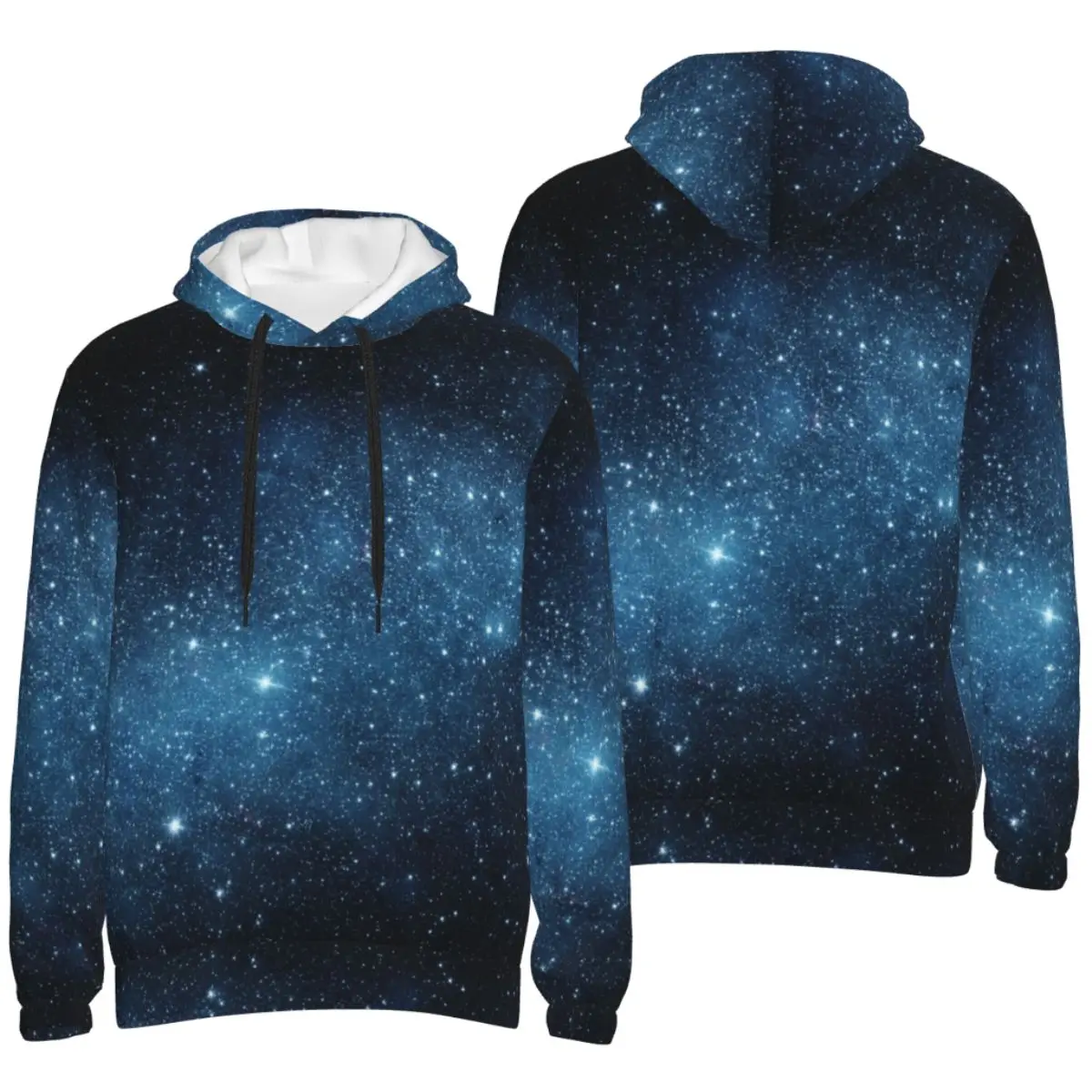 

Men's Women's Starry Night Stars Hoodies With Pocket Fashion Universe Galaxy Long Sleeve Sweatshirts