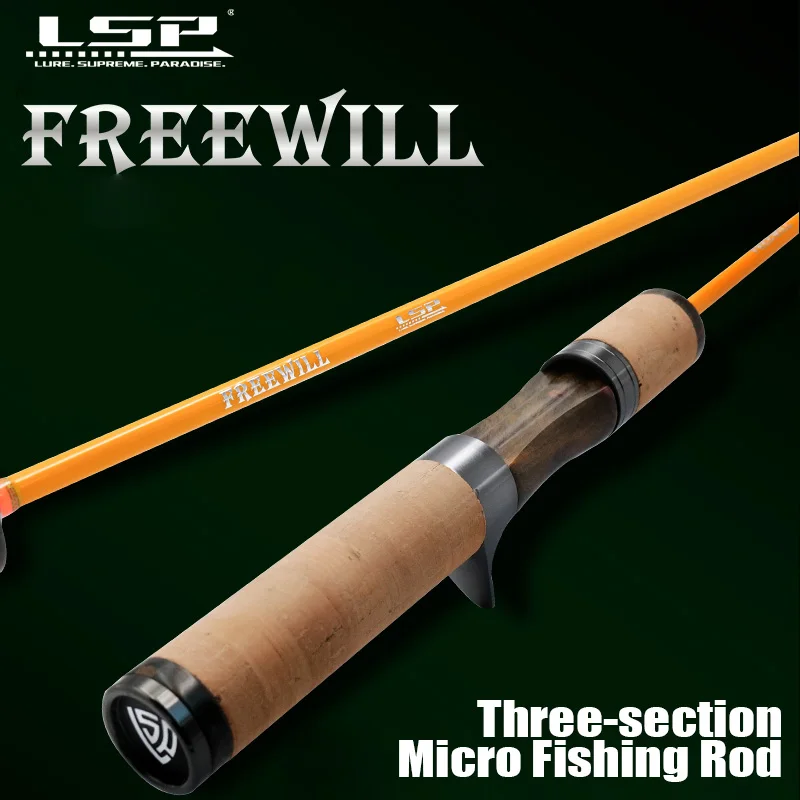 

LSP 2025 Новая 3-секционная микро-удочка FREEWILL 1,42 м 71 г Приманка 1,5-6 г Кольцо FJA 3A Класс Натуральная пробковая ручка для пресной воды