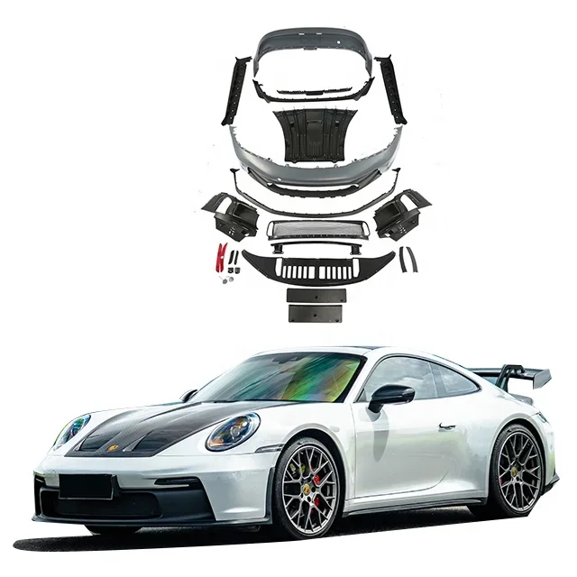 100% Fitment Bodykit For Porsche 992  To GT3 Style Front bumper Side skirt Rear bumper Spoiler Wing