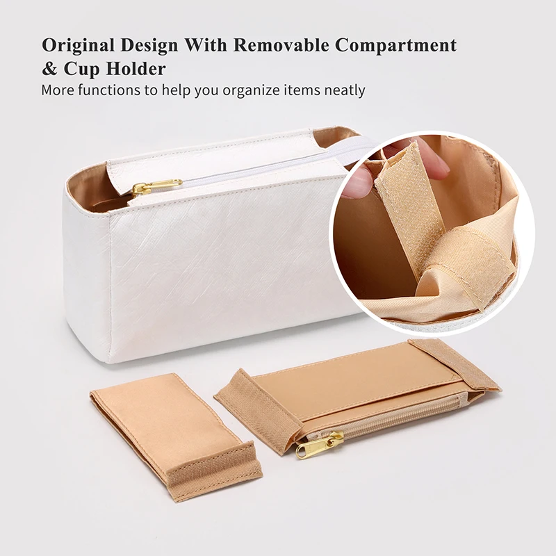 WUTA Inner Bags For LV ONTHEGO Dupont Paper Handbag Insert Bag Portable Travel Storage Makeup Bags Liner Support Shaper