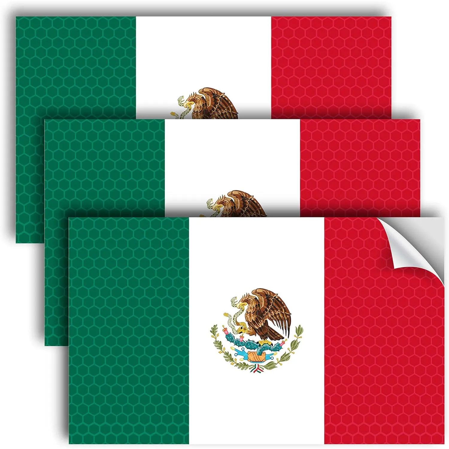 Reflective Mexican Flag Car Stickers, Strong Reflective Safety Warning Film, Ideal for Nighttime Driving