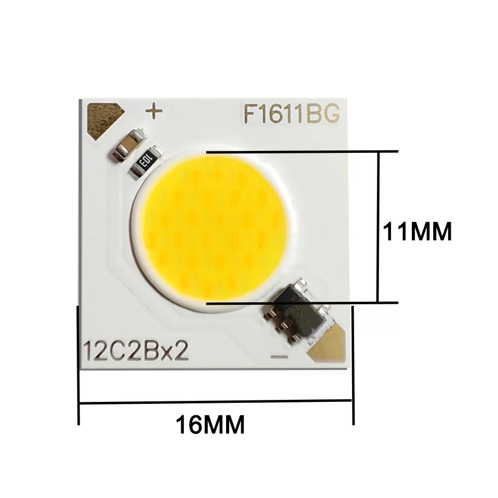 Interruptor de doble Color 1611, cuentas de lámpara COB de temperatura de doble Color, soporte de lámpara LED 1507, RA90, sin fuente de foco principal