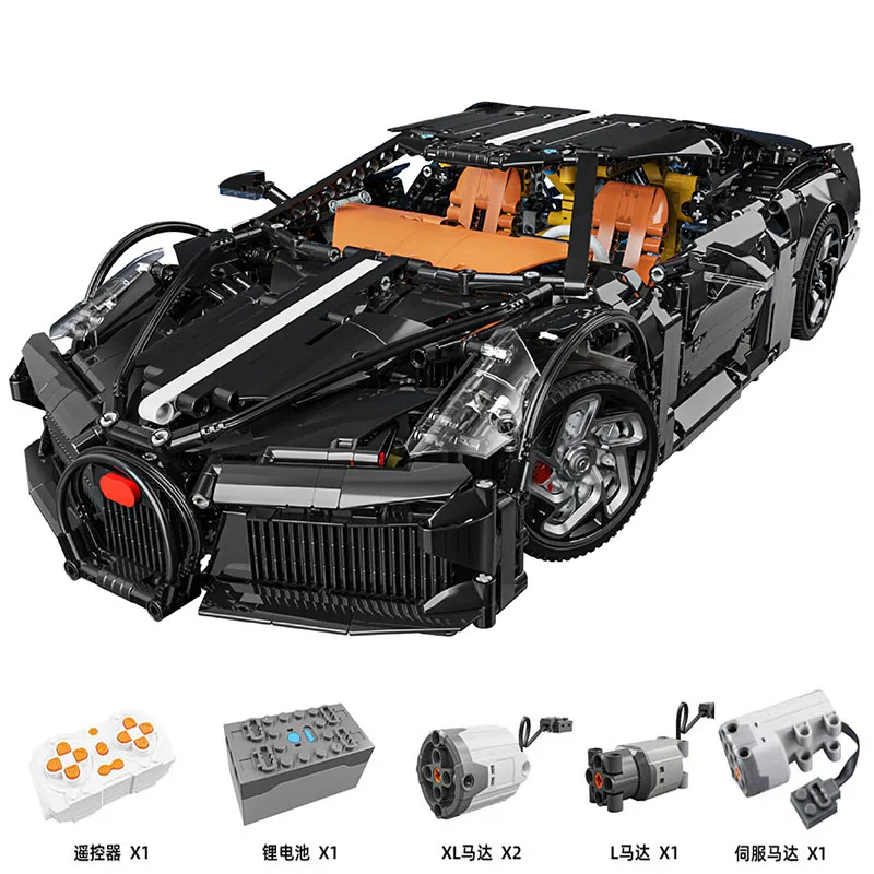 

В НАЛИЧИИ MOC Технический радиоуправляемый спортивный автомобиль Black Bess Строительные блоки Кирпичи Модель Сборка игрушек для детей Подарочный набор на день рождения