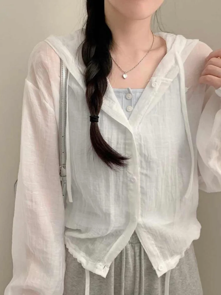 

Женская шифоновая солнцезащитная шляпа в Корейском стиле, весна-лето, простая легкая солнцезащитная шляпа на одной пуговице, длинный цвет све...