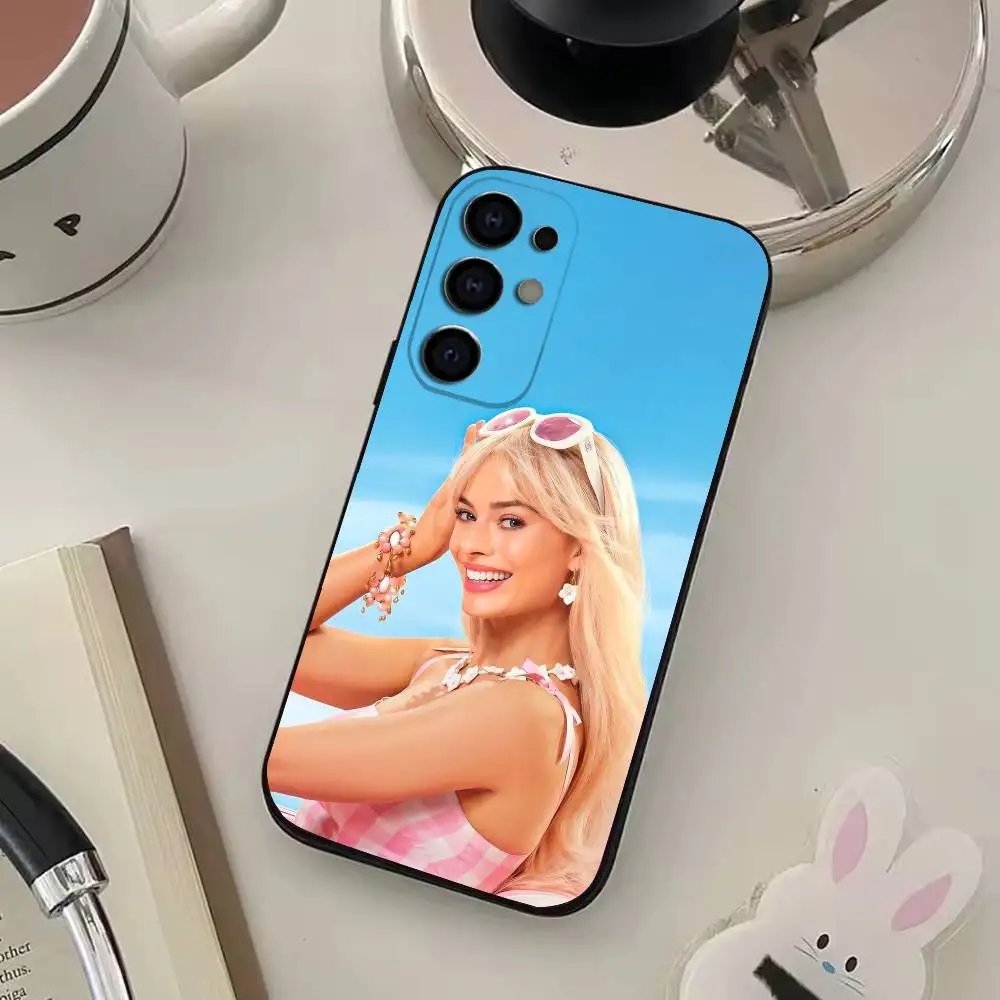 M-Margot E-Elise R-Robbie funda de teléfono para Samsung S25, S24, S21, S22, S23, S30, Ultra, S20, Plus, funda negra de silicona suave