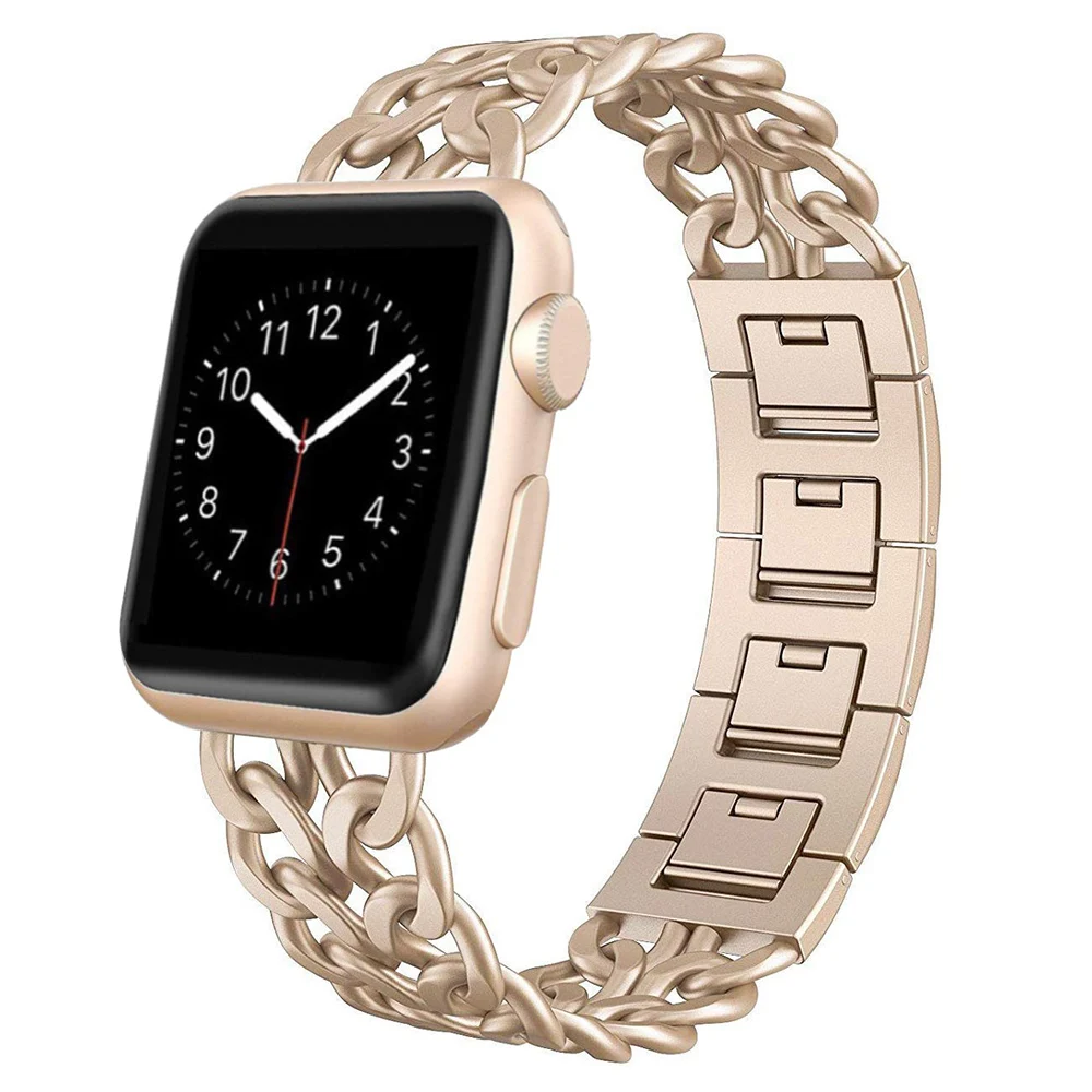 Stainless Steel Strap for Apple Watch SE 6 5 4 Band 40mm 44mm Band Metal Link Bracelet Strap for iwatch Series 1 2 3 42mm 38mm