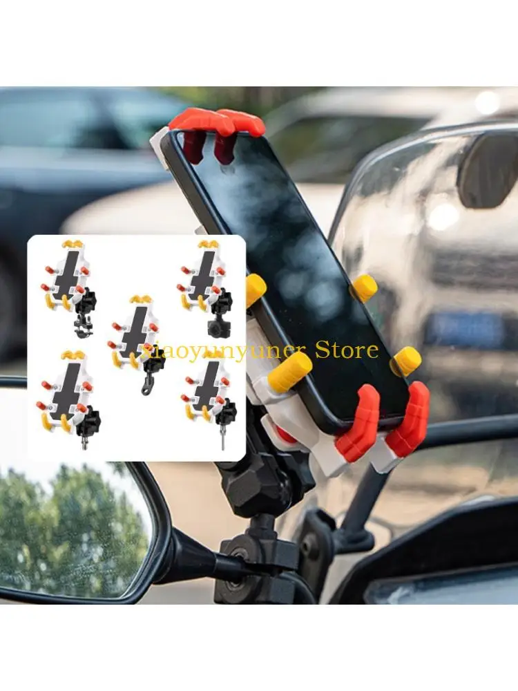 P9JB Stable Mount Bike Phone Holder Quick Release Design 360 Rotation Base Compatibles Motorcycles Ebikes