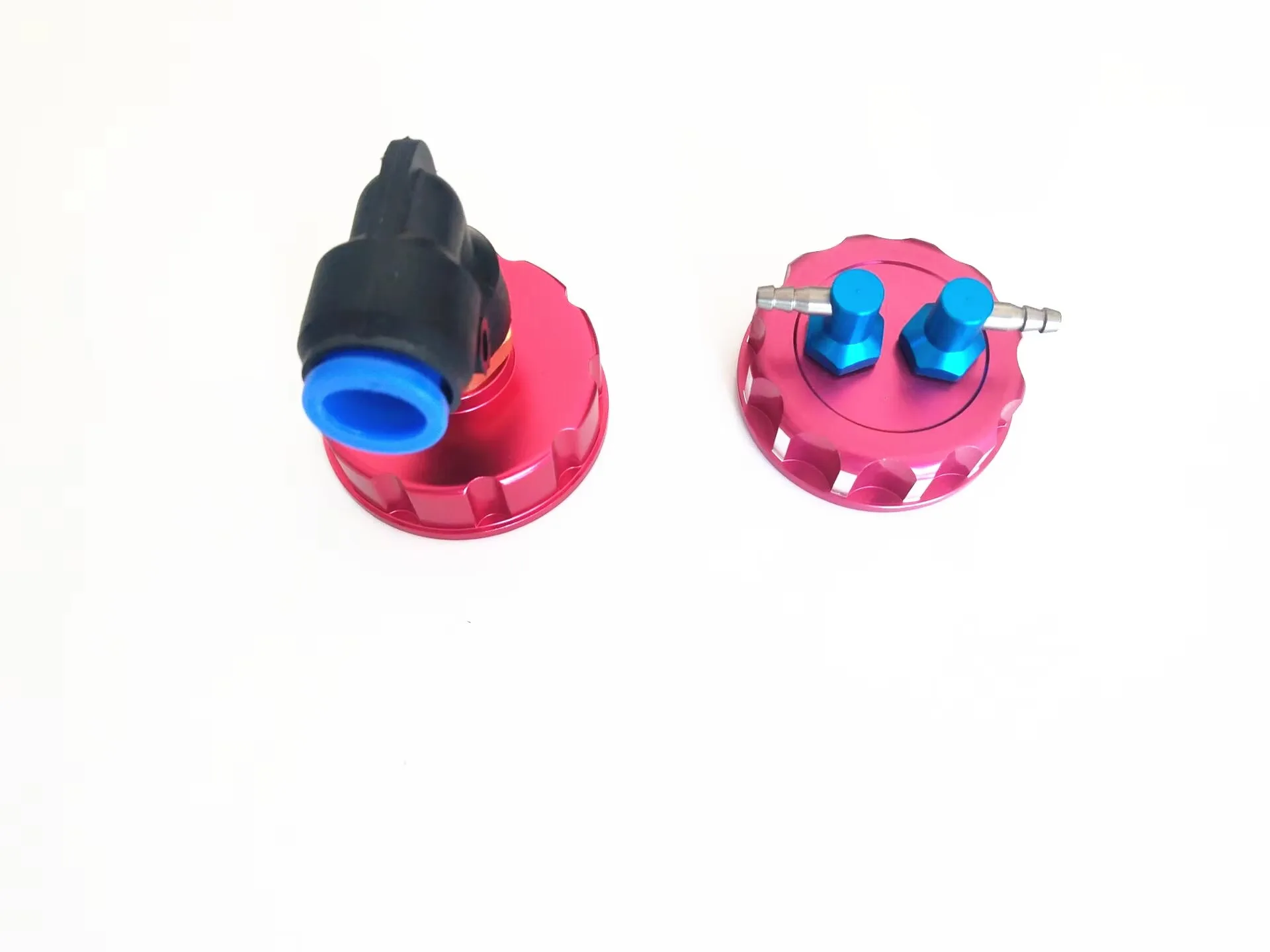 1pcs Aluminum CNC Oil Drum Cover Fuel Tank Cap Pot Accessories for RC Aircraft Drone Model Watermelon Red